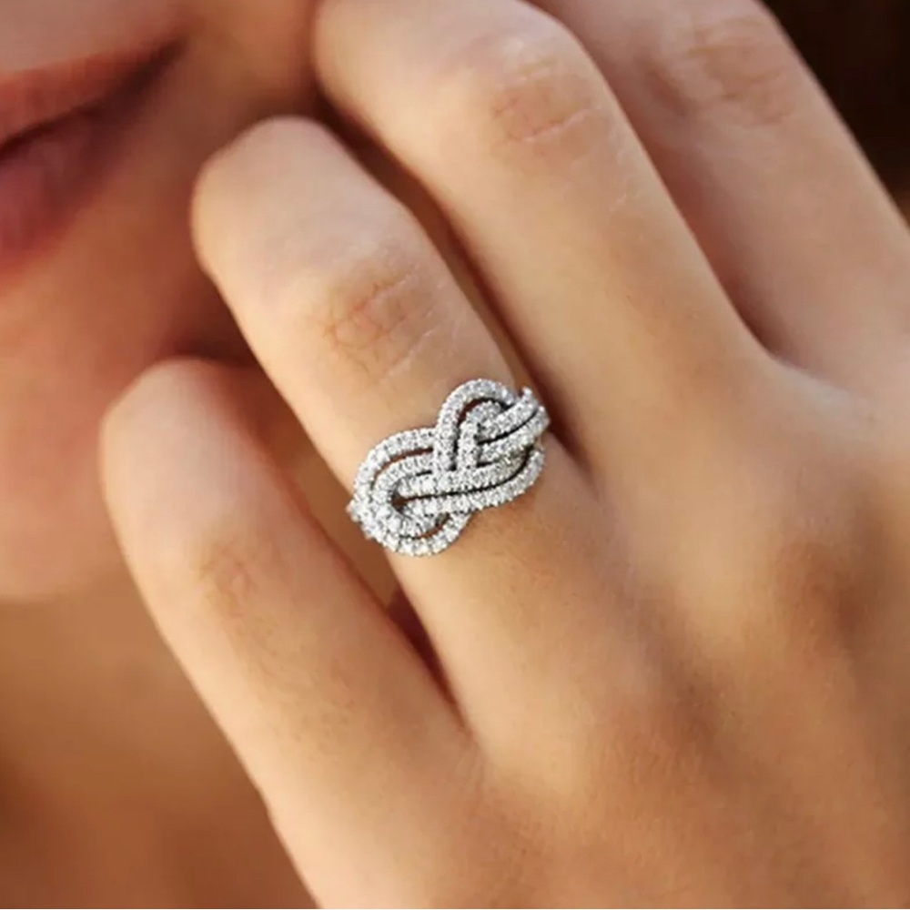 💍ETERNITY 925 STERLING SILVER RING